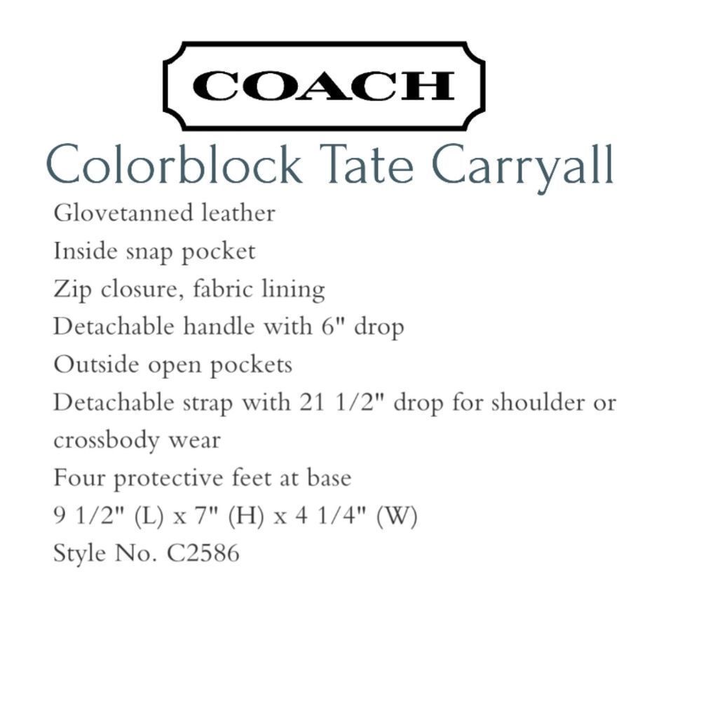 RETAIL Coach Tate Carryall In Colorblock - Picture 5 of 14